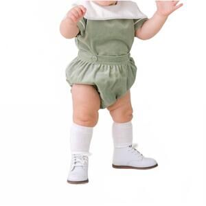 NEW LULLABY SET boys christian button on set in leyland green velvet